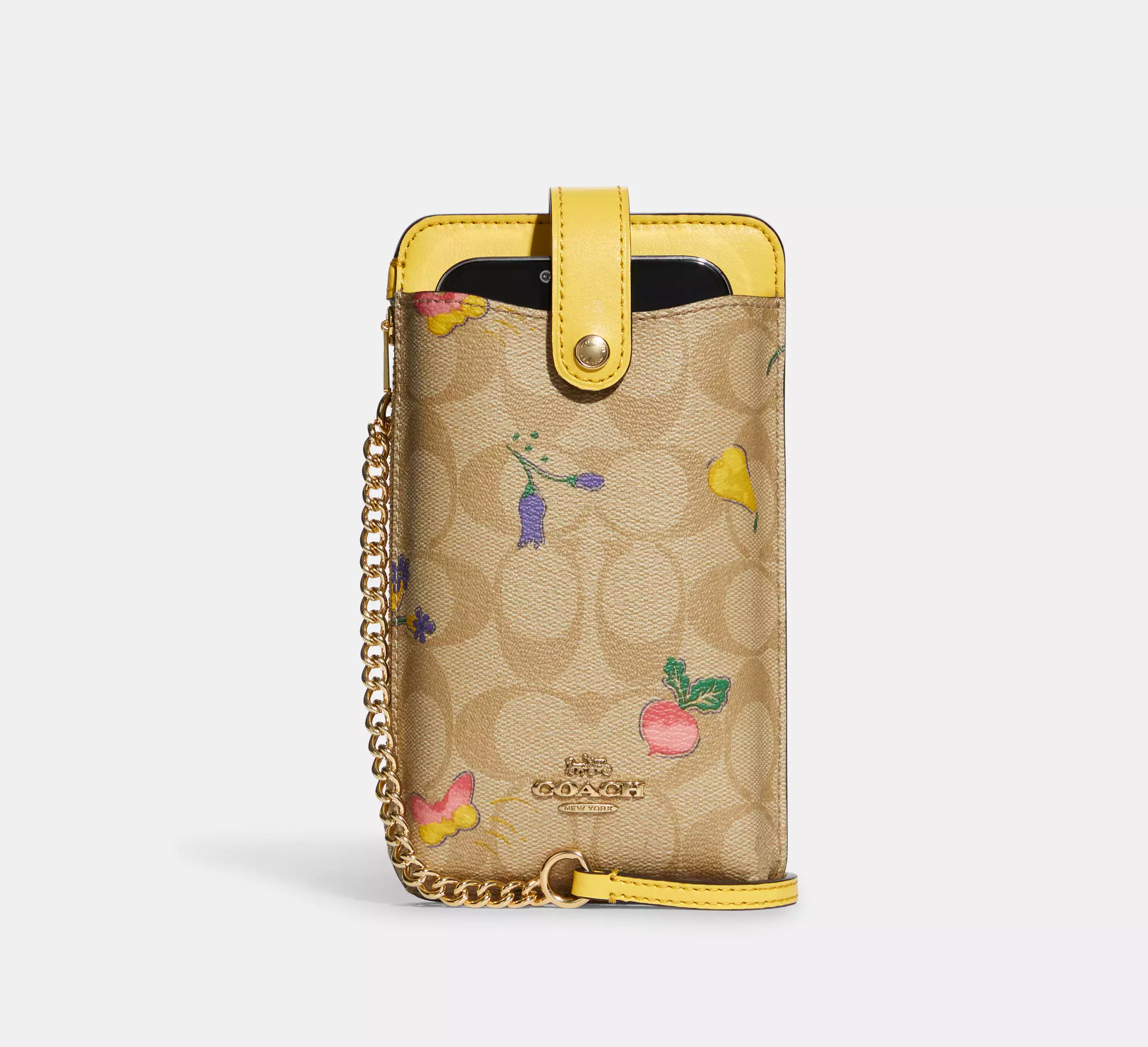 Phone Crossbody In Signature Canvas With Dreamy Veggie Print