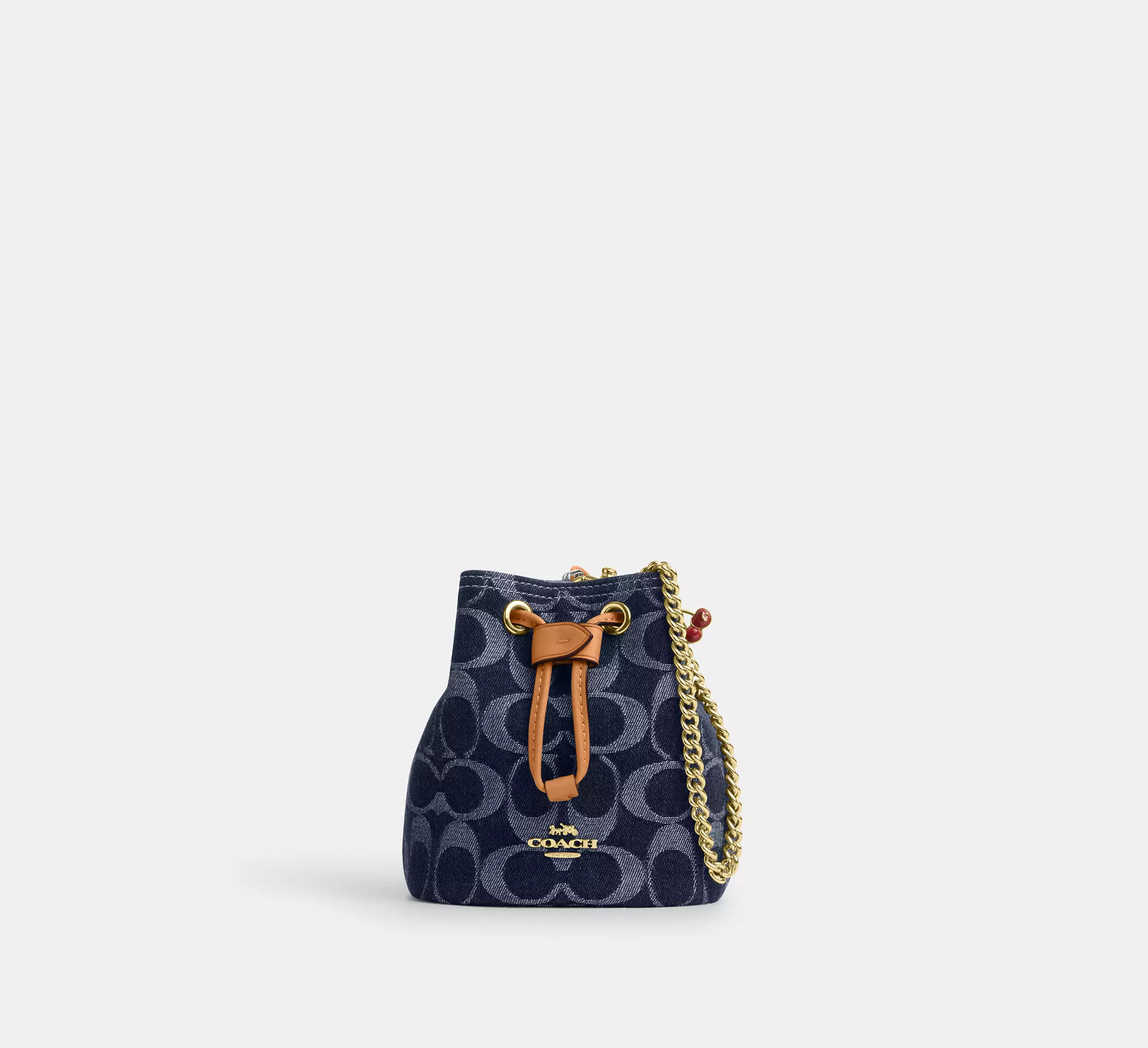 COACH Drawstring Wristlet In Signature Denim