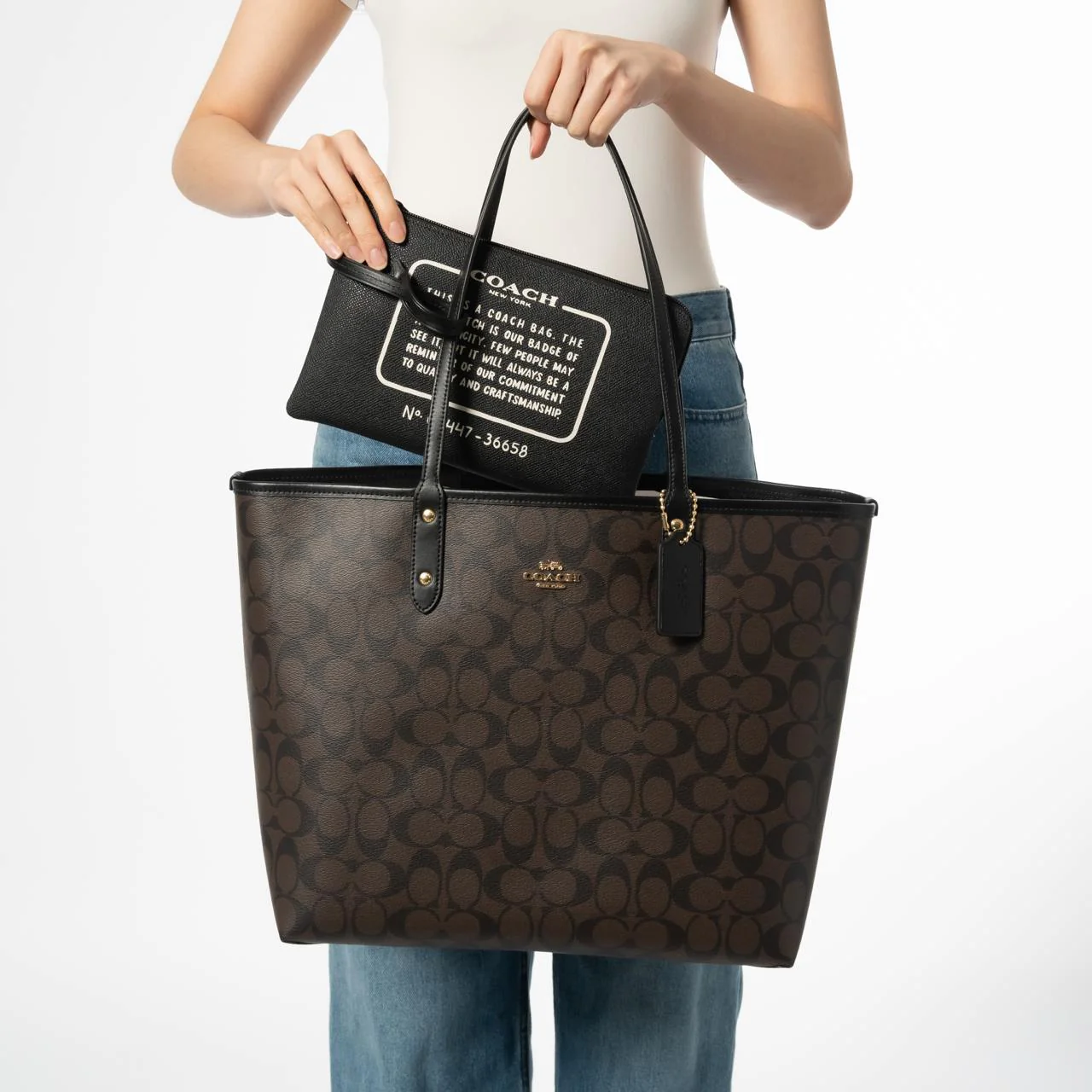 Reversible City Tote In Signature Canvas